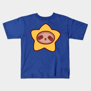 Star Sloth Face Kids T-Shirt